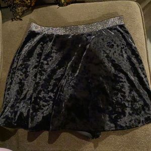 black velvet skort